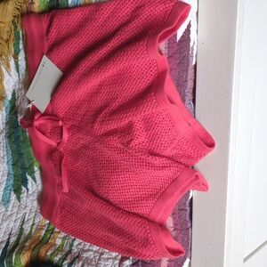 Pact organic cotton linen crochet shorts